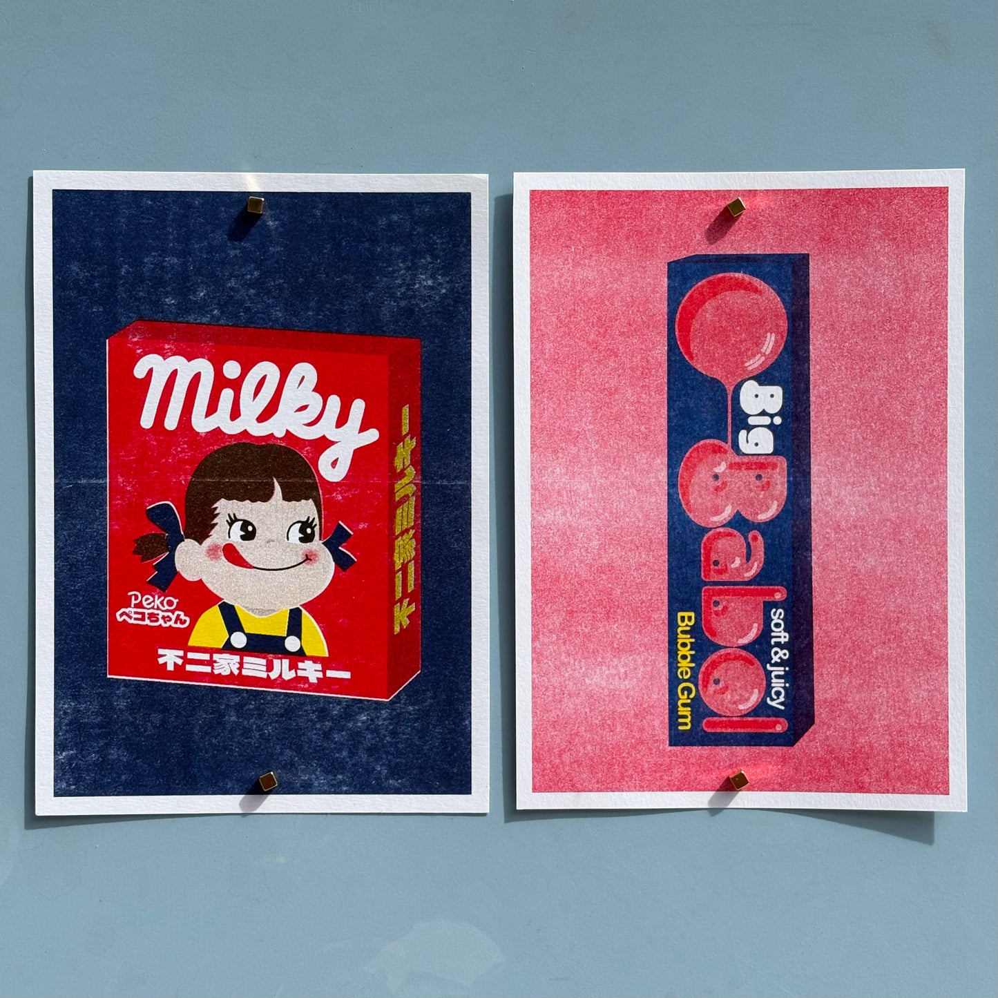 RISO Druck italienischer Kaugummi 'Big Babol'