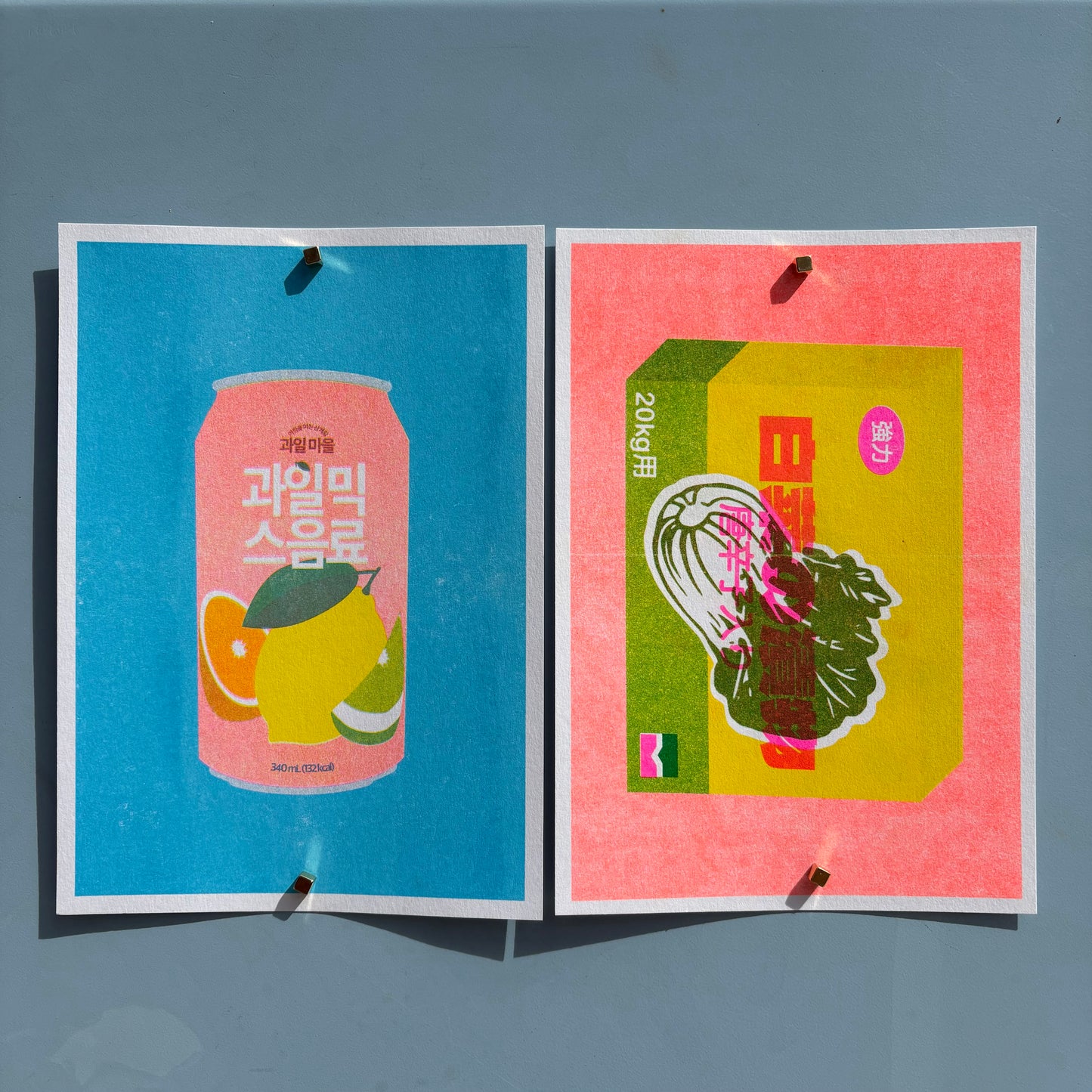 RISO Druck koreanisches Zitrusgetränk