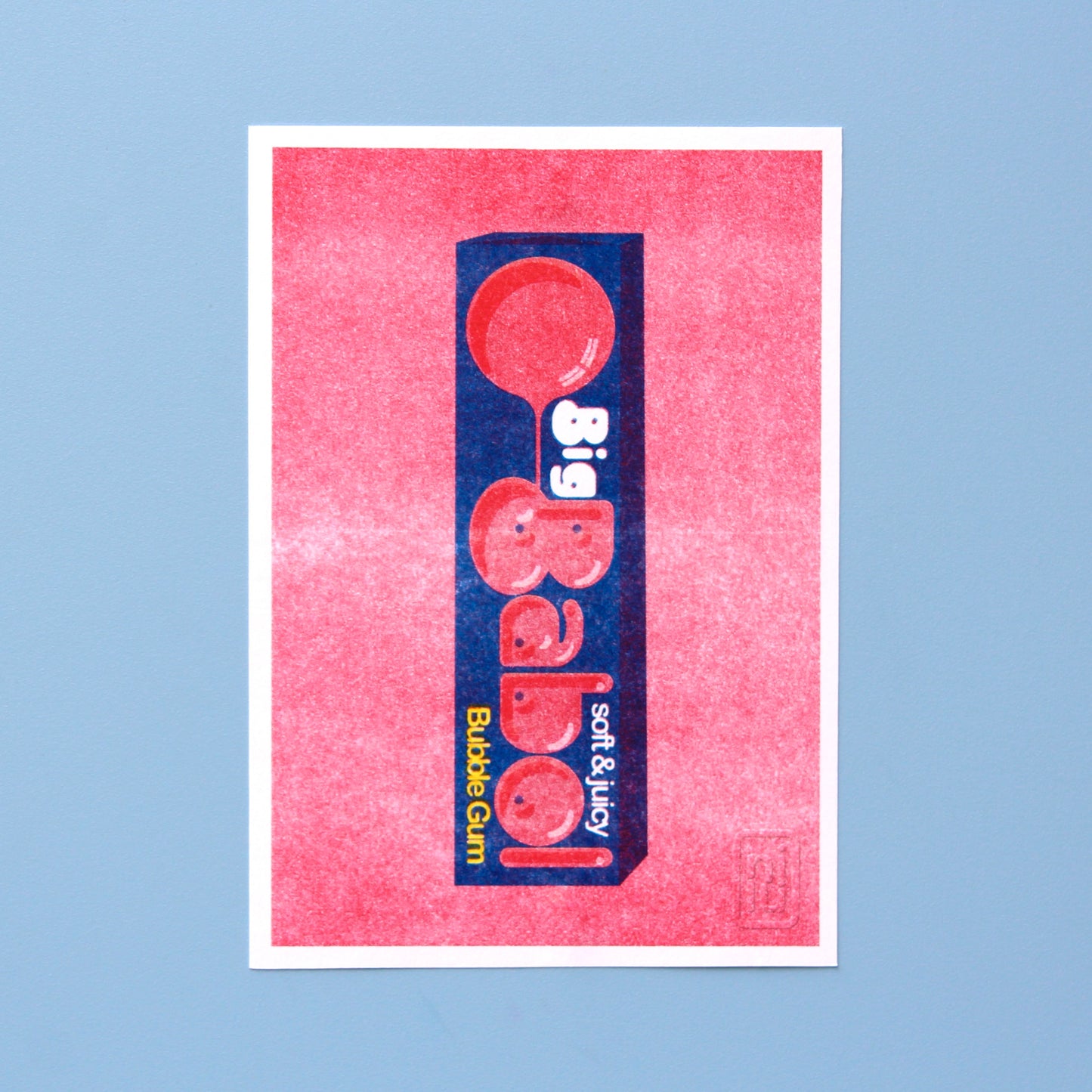 RISO Druck italienischer Kaugummi 'Big Babol'