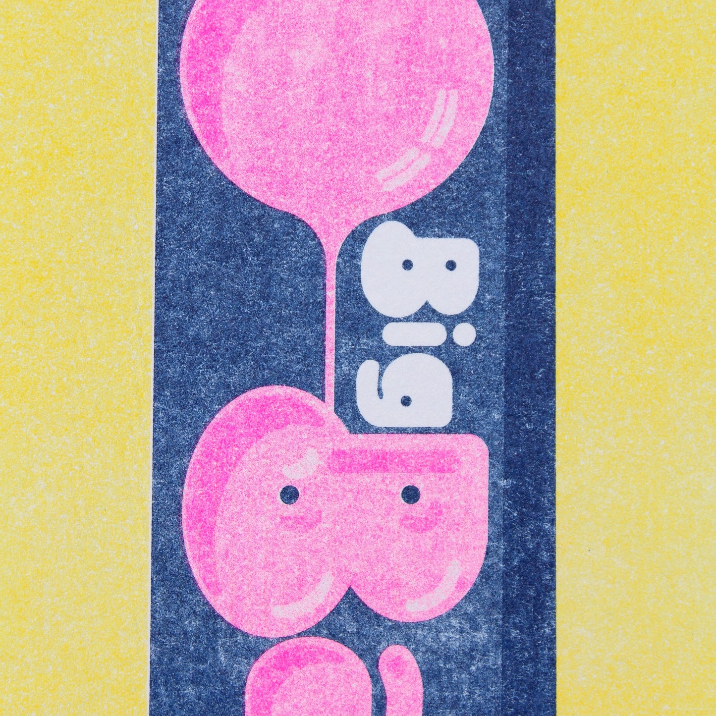RISO Druck italienischer Kaugummi 'Big Babol'