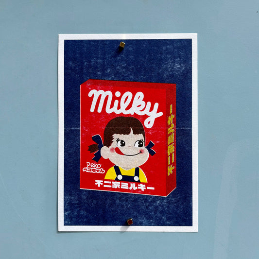 RISO Druck japanische 'Milky' Süssigkeit