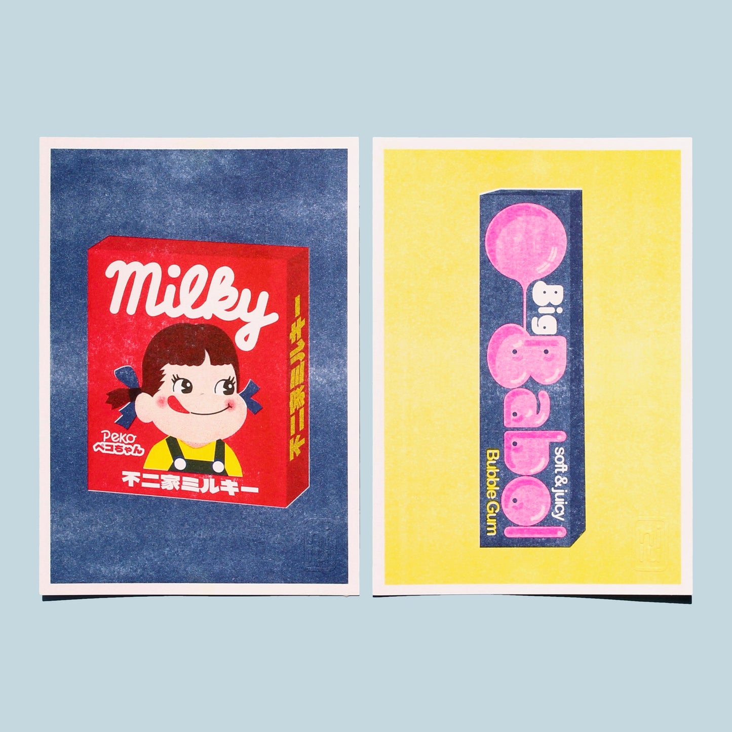 RISO Druck italienischer Kaugummi 'Big Babol'