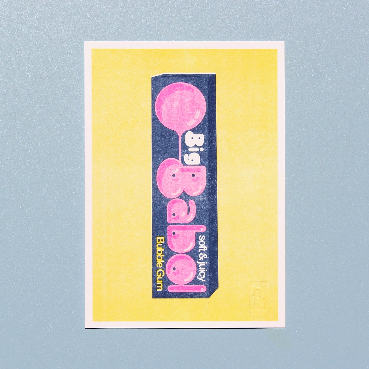 RISO Druck italienischer Kaugummi 'Big Babol'