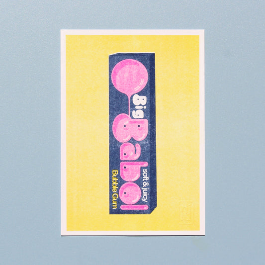 RISO Druck italienischer Kaugummi 'Big Babol'
